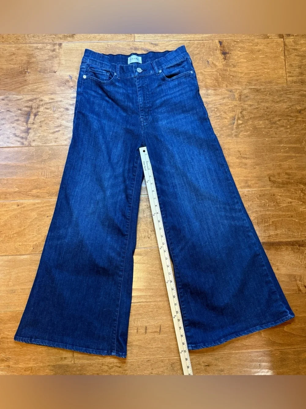 FRAME Le High Wide Leg Crop Jeans Dark Wash Size 30 - Picture 4 of 10